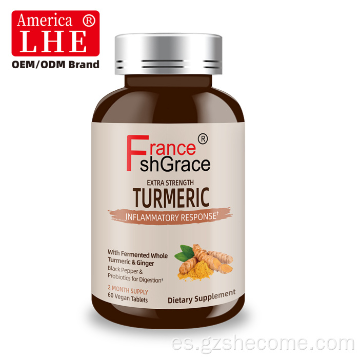 Tabletas de respuesta inflamatoria de cúrcuma Shecome Strength